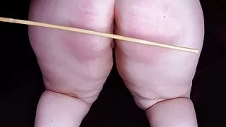 Big Ass Chubby PAWG Butt Caning & Orgasm For Step Sister