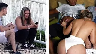 BBW Latina Gets Fucked By Two Guys, Double Penetration