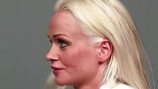 CFNM British dominatrices wank and suck sub’s dick