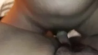 With my grandma when my grandpa is in the store