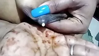 Indian housewife Bhabhi squeezing milk for me on cam