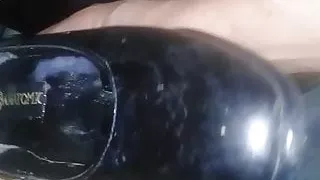 Enjoying well worn office lady low heel