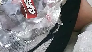 Step-mom has sex and help gamer step-son to cum indoor