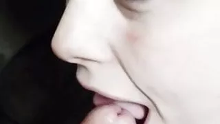 Wife sucking my cock