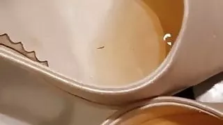 Pissing her shoes is always a pleasure