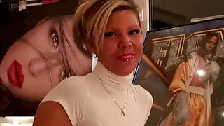 Thamia In Stiletto High Heels And Stockings