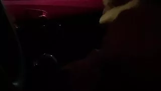 Stoplight cock flash, she watches me stroke it