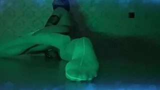 white stocking feet tease