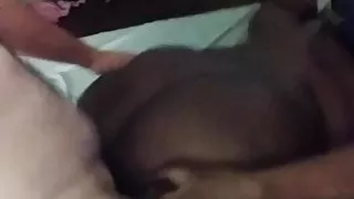 Fucking the ghetto slut’s big black booty from behind