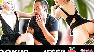 Cute Jessii van Riva fucked in the stairwell! Flirts66.com