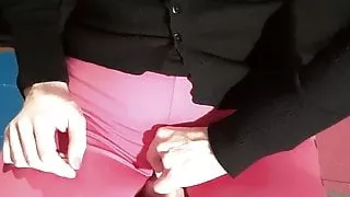 Facesitting session in pink leggings!