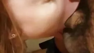 little slut's unwanted deepthroat and spit