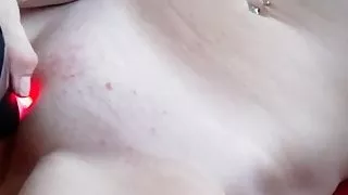 Horny milf virbates her pussy on my couch