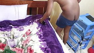 Cheating stepbrother caught masturbating stepsister camera