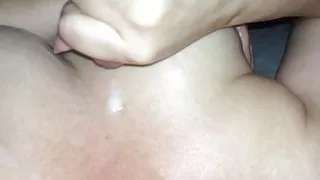 Girlfriend Cum on Her Tits Slow Mo