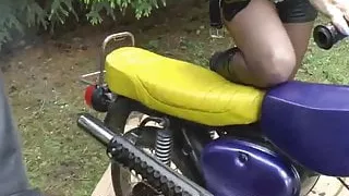 Two cute girls in black pantyhose