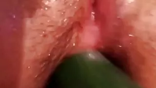 Amateur latina self film anal cucumber
