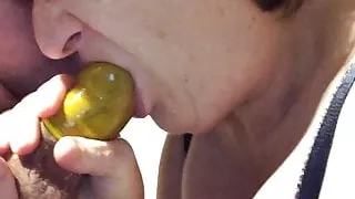 I suck his balls empty