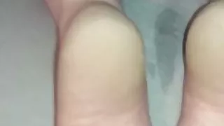 Little second cumshot on eva bbw soles