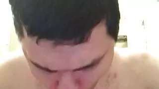 Guy trains to suck for porncasting