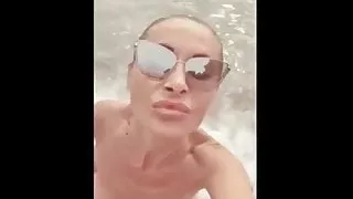 Hot milf boobs beach