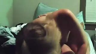 Pussy lips grip stud’s hard cock, squirting, big boobs, amateur