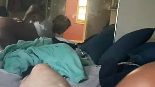 Big oiled black ass riding husband