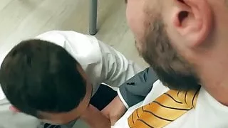 Sexy businessman Dani Rivera fucked raw after hot deepthroat