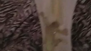 Cumming on my wifes filthy dirty panties.