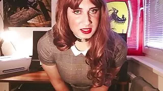 Sissy teacher gives you to suck her big cock