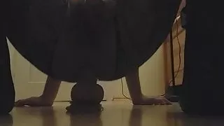 Sissy slut rides her toy ballsdeep