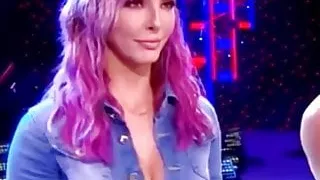 WWE - Peyton Royce in sexy denim outfit with Lacey Evans