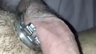 Wife squashing husbands balls with feet