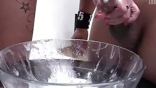 Cum Cocktail! Silvana Jerks off dozens of Guys, bukkake.xxx