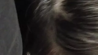 girlfriend  sucks clotheed and cim