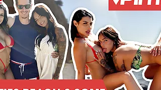 Rosa and Sofia spoil his boner at the beach! PINME