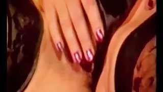 Retro Classic - Black Satin Panty Masturbation