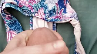 Teasing Step Daddys cock with tiny panties