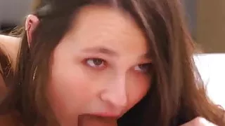 Hot Megan blows for facial