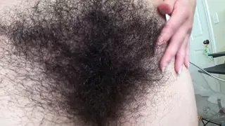 Extremely hairy girl