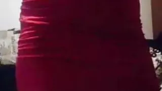 Young brunette dancing and showing tits pt1