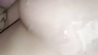 Brunette - Cum on tits and mouth