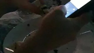 Stepmom eats and fucks on Christmas Day with condom