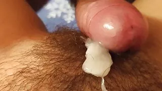 A Lot Of Cum On Hairy Pussy