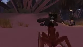 Second life Sex - fucking on the Beach with sound