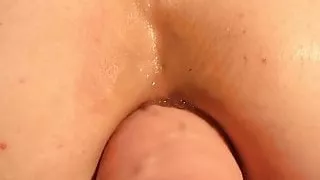 Sexy milfs arse cums with giant dildo