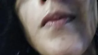 Beautiful girl lactating