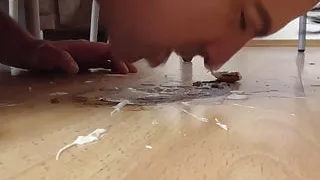 DISGUSTING TEASING and FEEDING FOR THE PERVERT PIG-GOURMET!