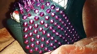 Lady L spears extreme high heels.