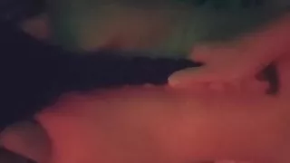 Wife and friend in neon lights